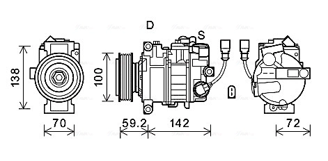 Компрессор кондиционер AVA QUALITY COOLING VNK385