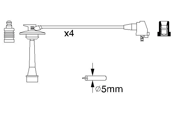 Комплект проводов зажигания BOSCH 0986356933