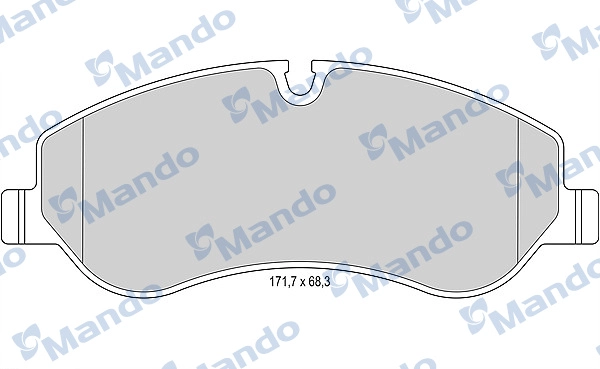 Комплект тормозных колодок дисковый тормоз MANDO MBF015046