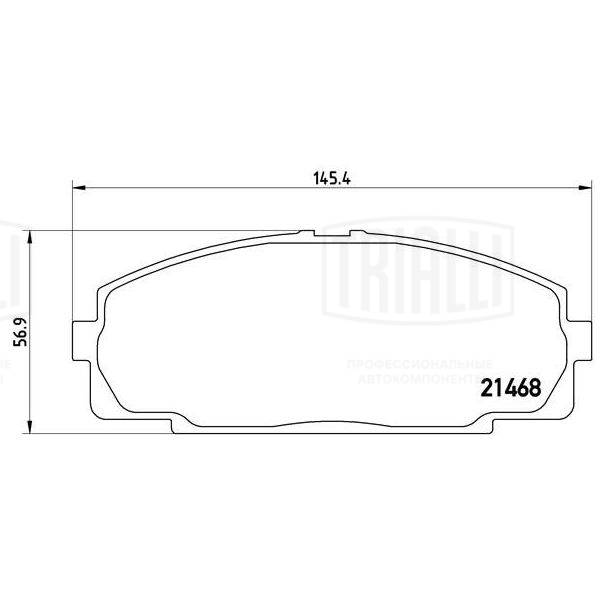 Комплект тормозных колодок дисковый тормоз TRIALLI PF 4339