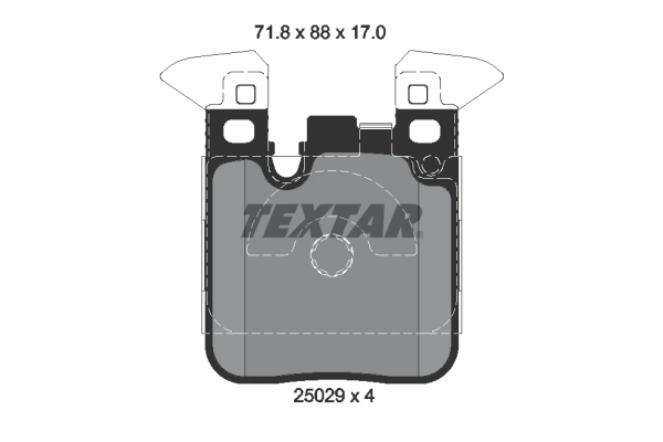 Комплект тормозных колодок дисковый тормоз TEXTAR 2502902