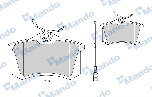 Комплект тормозных колодок дисковый тормоз MANDO MBF015810
