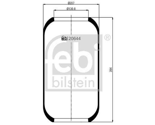 Кожух пневматической рессоры FEBI BILSTEIN 20644
