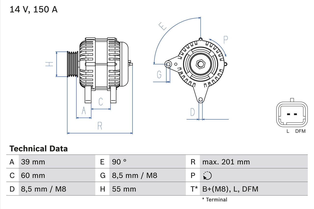 Генератор BOSCH 0 986 080 400