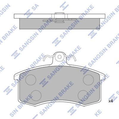 Комплект тормозных колодок дисковый тормоз HI-Q SP1165
