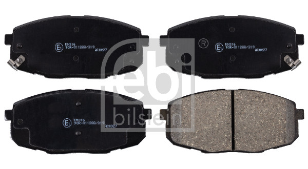 Комплект тормозных колодок дисковый тормоз FEBI BILSTEIN 170119