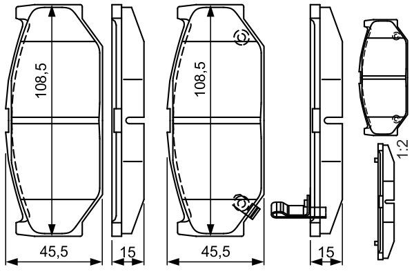 Комплект тормозных колодок дисковый тормоз BOSCH 0 986 495 308