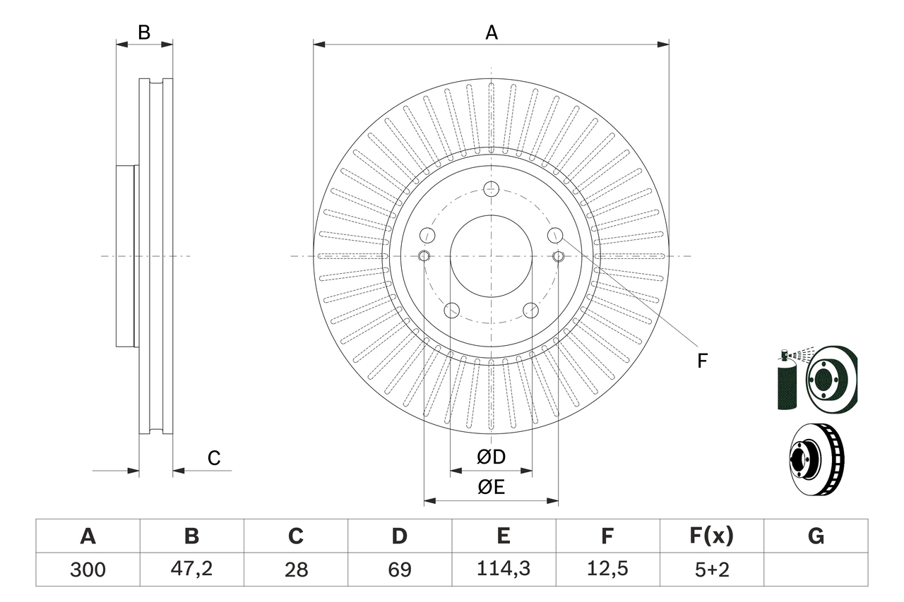 Тормозной диск BOSCH 0 986 479 C51