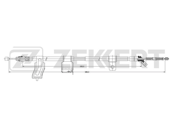 Тросик cтояночный тормоз ZEKKERT BZ-1073