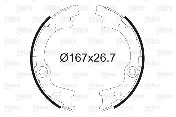 Комплект тормозных колодок стояночная тормозная система VALEO 564186