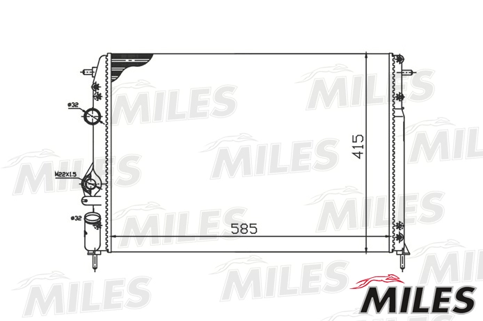 Радиатор охлаждение двигателя MILES ACRM110
