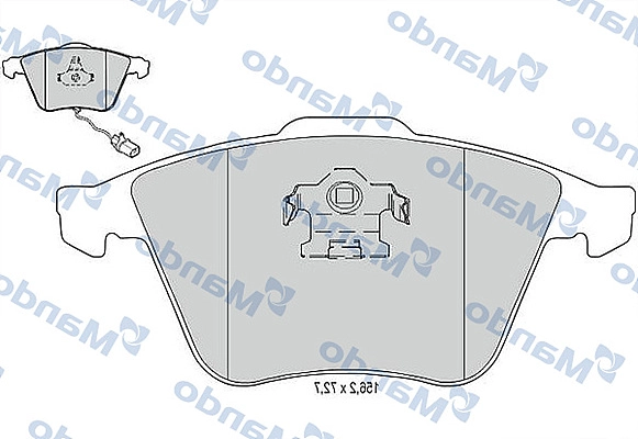 Комплект тормозных колодок дисковый тормоз MANDO MBF015369