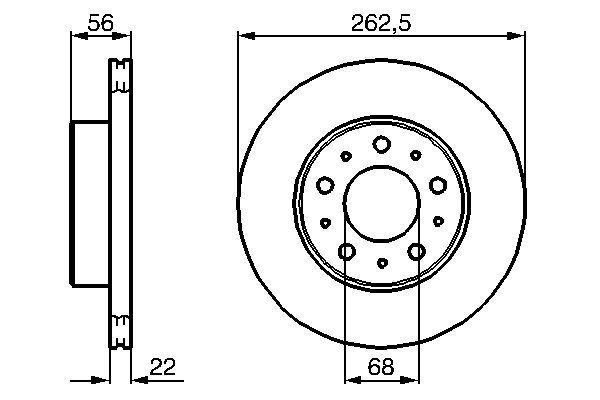 Тормозной диск BOSCH 0 986 478 283