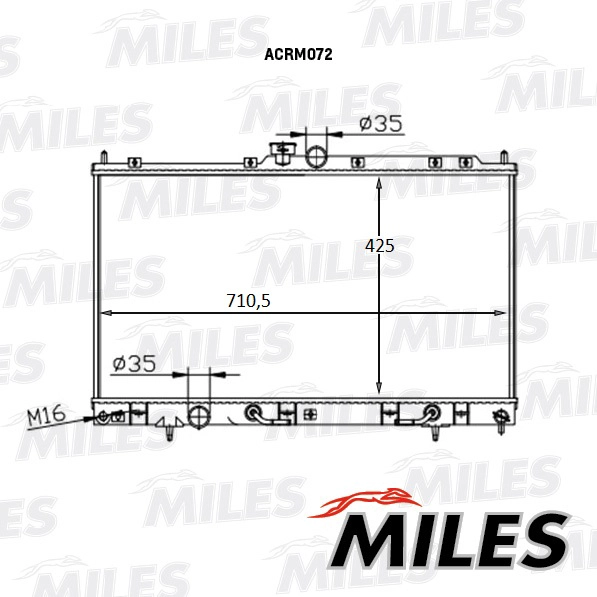 Радиатор охлаждение двигателя MILES ACRM072