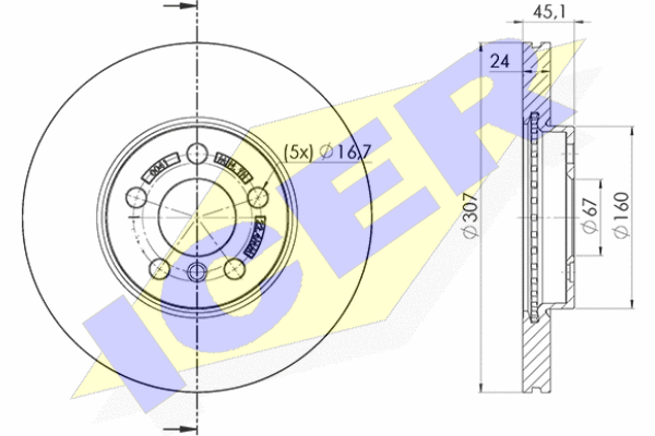 Тормозной диск ICER 78BD0041-2