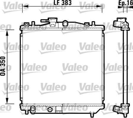Радиатор охлаждение двигателя VALEO 734157