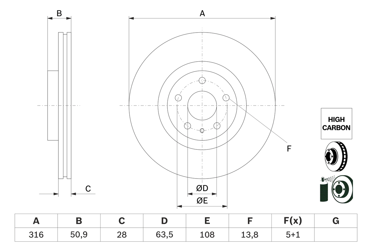 Тормозной диск BOSCH 0 986 479 D46