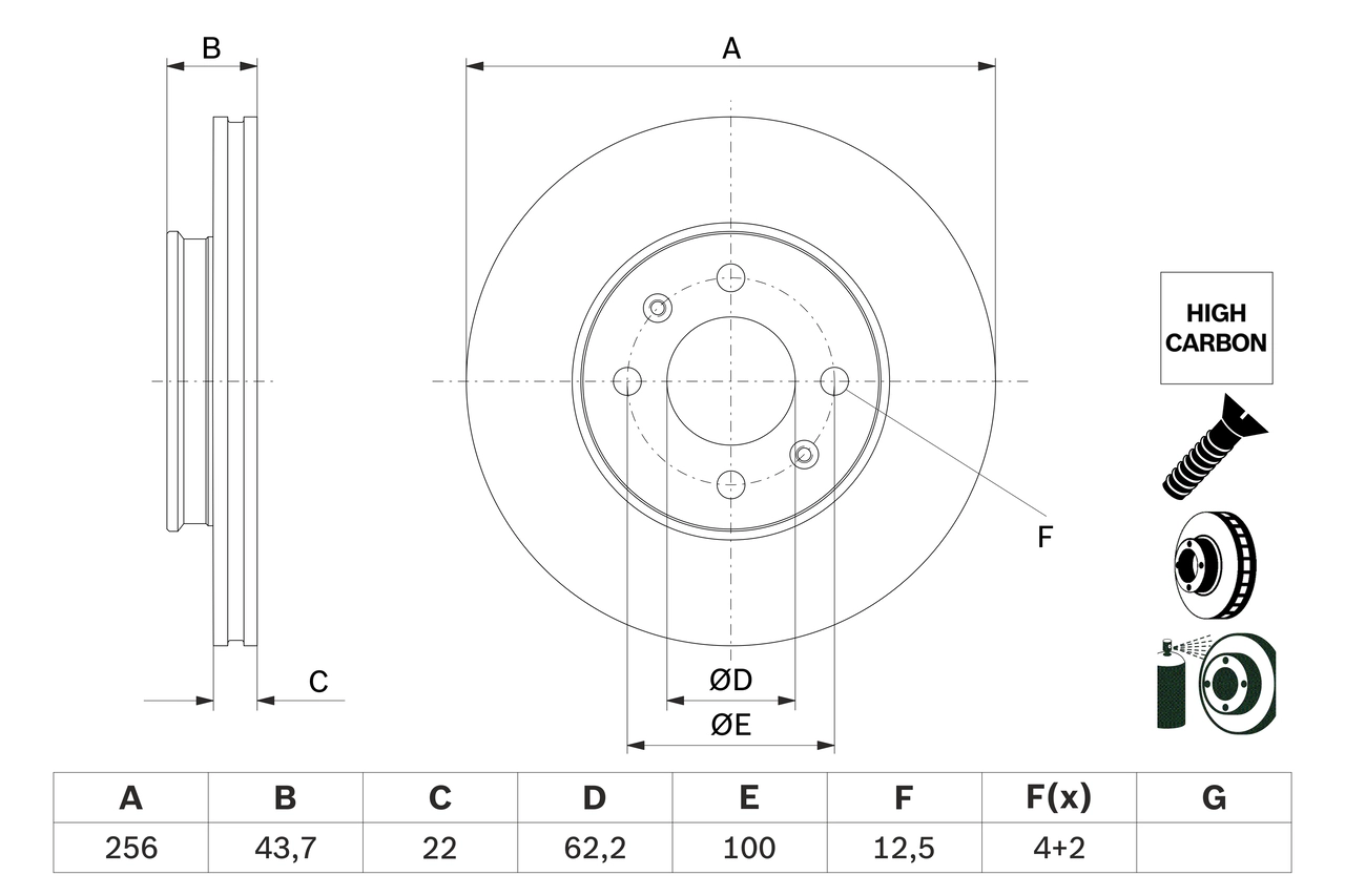 Тормозной диск BOSCH 0 986 479 F29