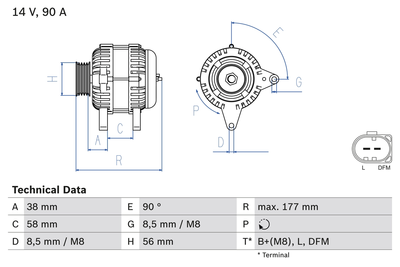 Генератор BOSCH 0 986 049 101