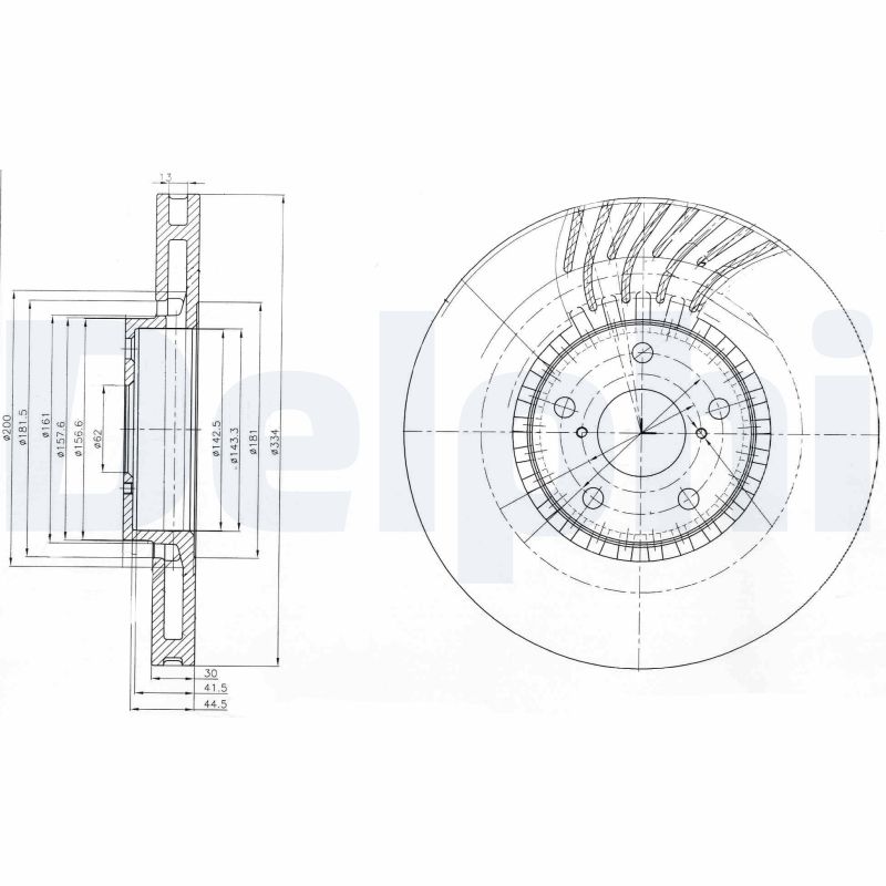 Тормозной диск DELPHI BG9012