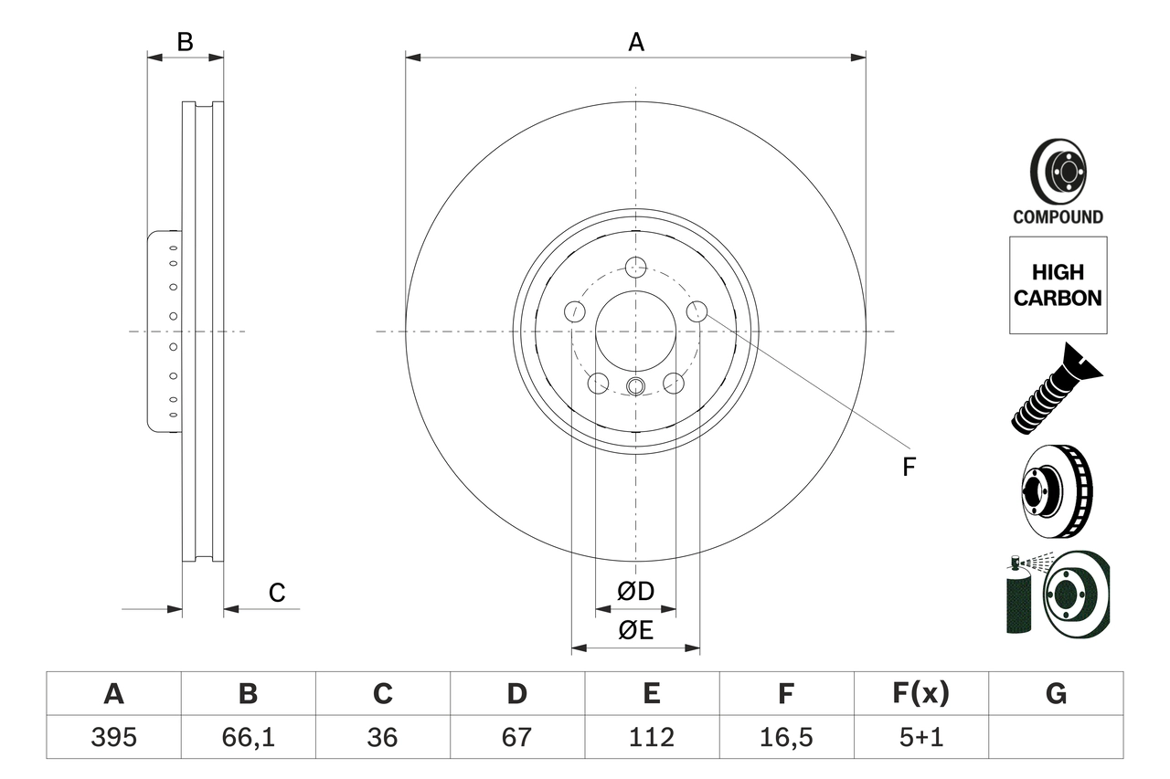 Тормозной диск BOSCH 0 986 479 H13