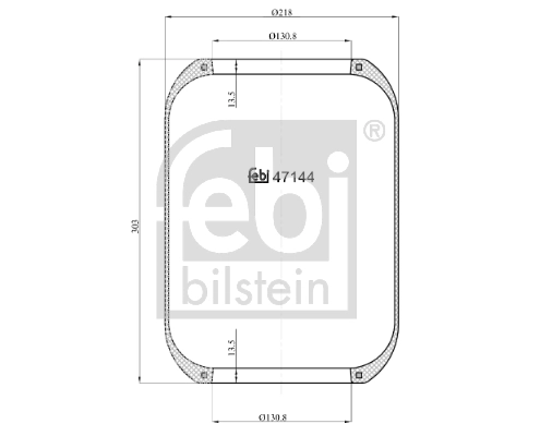 Кожух пневматической рессоры FEBI BILSTEIN 47144