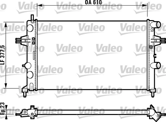 Радиатор охлаждение двигателя VALEO 732551