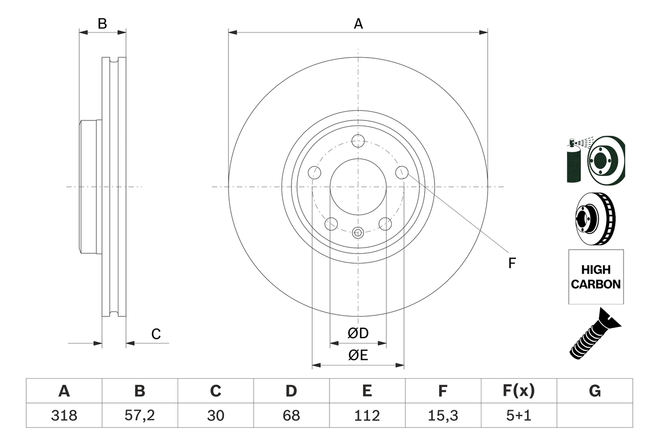 Тормозной диск BOSCH 0 986 479 E49