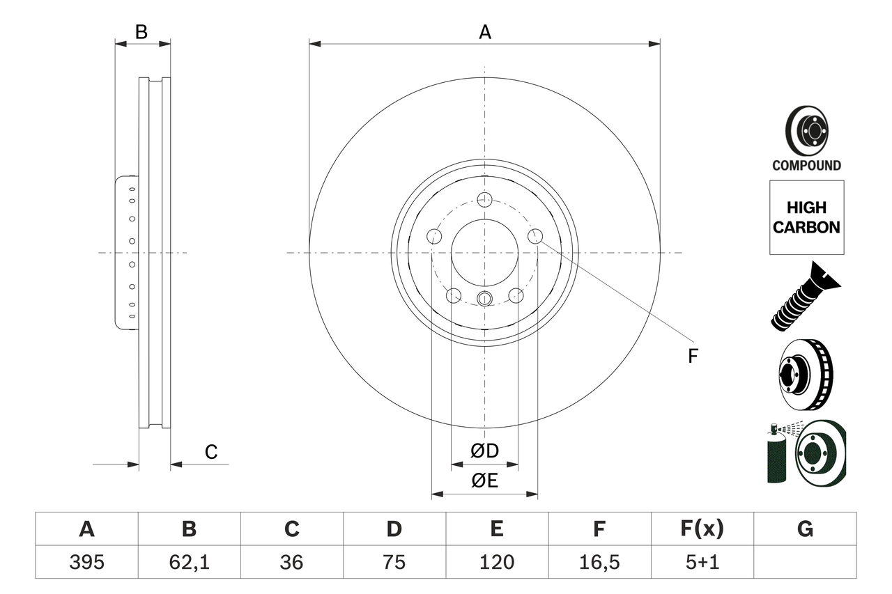 Тормозной диск BOSCH 0 986 479 E83