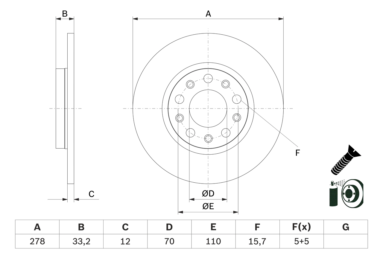Тормозной диск BOSCH 0 986 479 G21