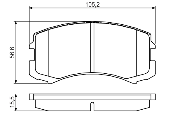 Комплект тормозных колодок дисковый тормоз BOSCH 0 986 495 158