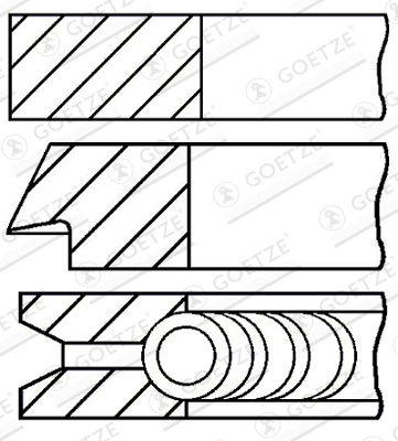 Комплект поршневых колец GOETZE ENGINE 08-502100-00