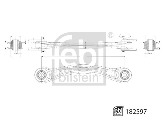 Рычаг независимой подвески колеса подвеска колеса FEBI BILSTEIN 182597