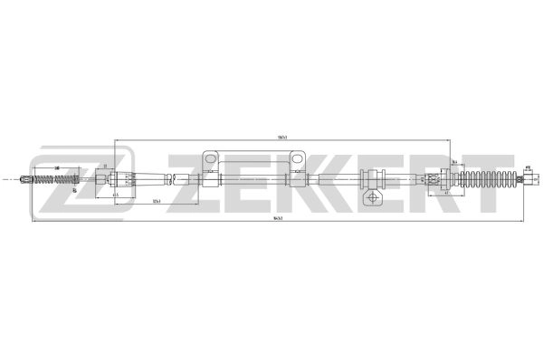 Тросик cтояночный тормоз ZEKKERT BZ-1004