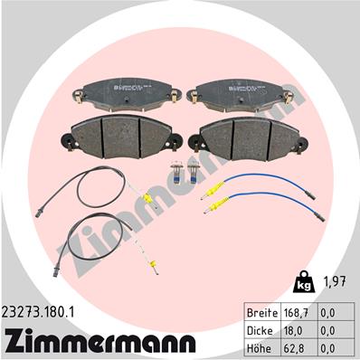 Комплект тормозных колодок дисковый тормоз ZIMMERMANN 23273.180.1