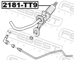 Главный цилиндр система сцепления FEBEST 2181-TT9