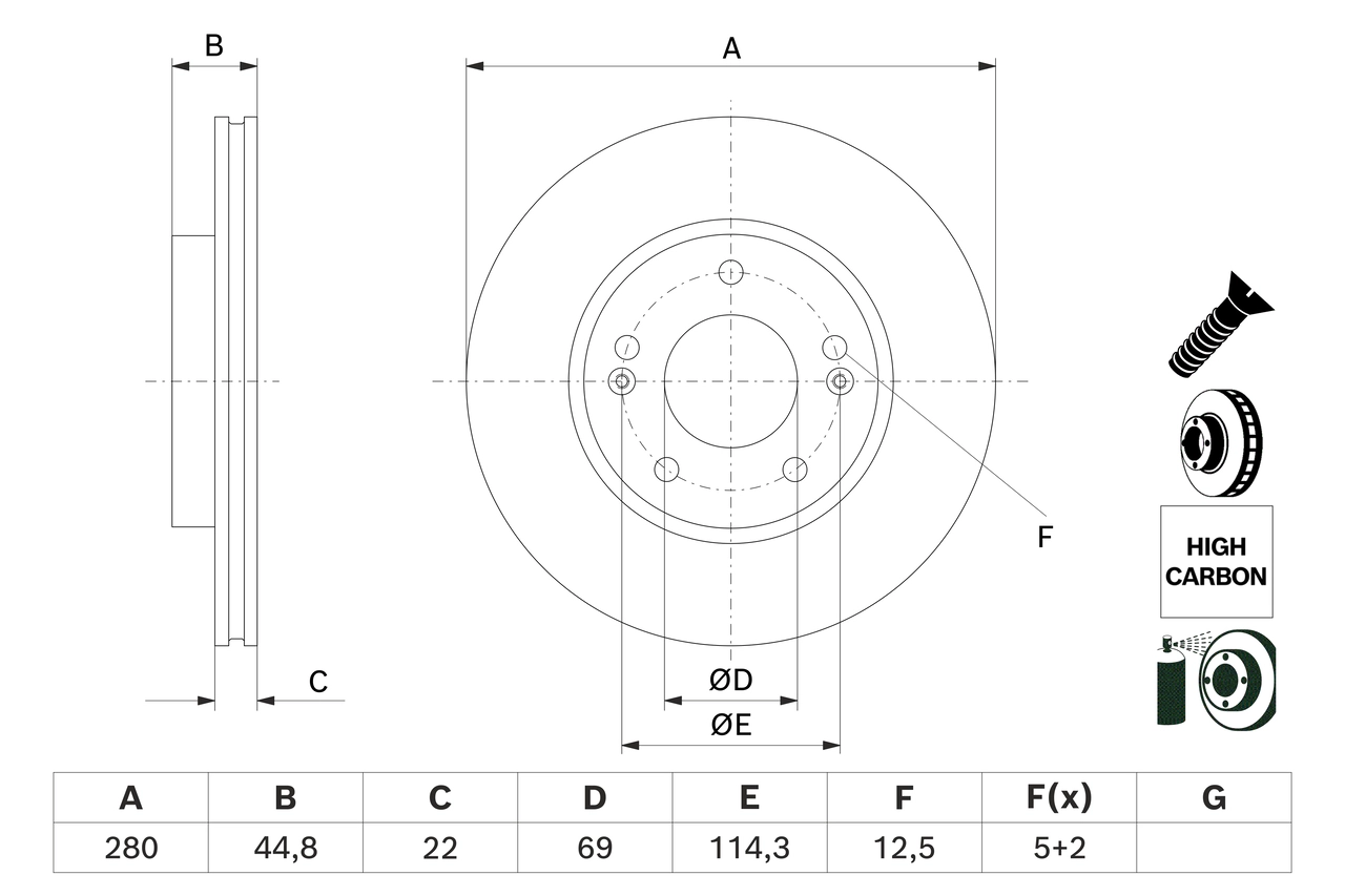 Тормозной диск BOSCH 0 986 479 H67