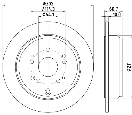 Тормозной диск HELLA/BEHR/PAGID 8DD 355 119-221