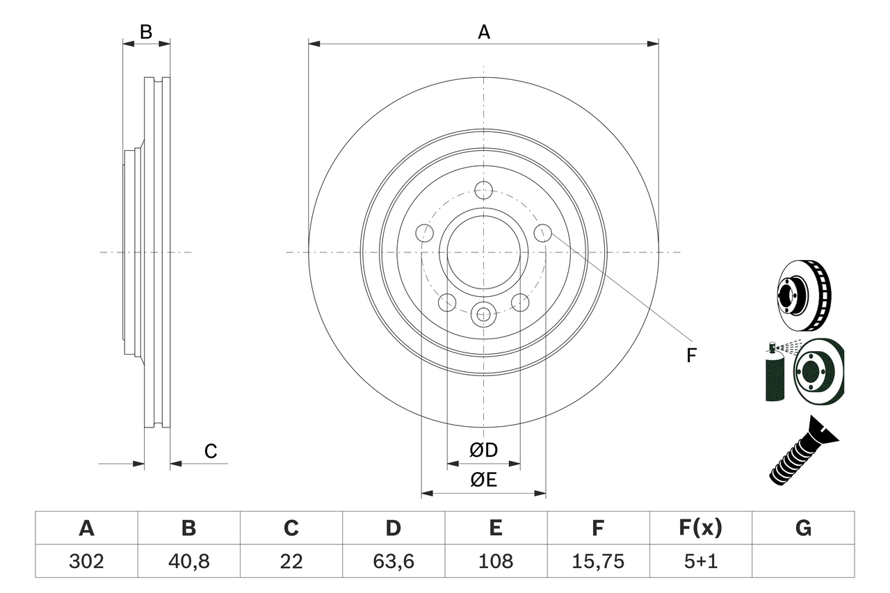 Тормозной диск BOSCH 0 986 479 E85