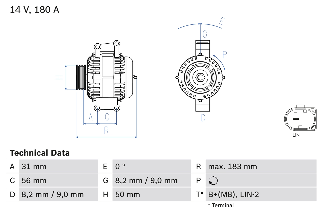 Генератор BOSCH 0 986 083 660