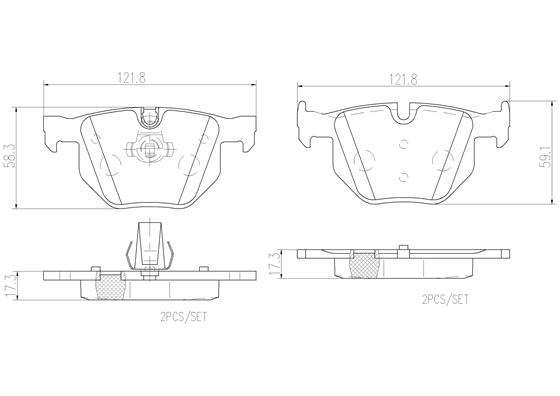 Комплект тормозных колодок дисковый тормоз BREMBO P06033N
