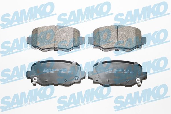 Комплект тормозных колодок дисковый тормоз SAMKO 5SP1955