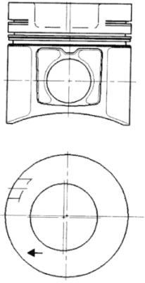 Поршень KOLBENSCHMIDT 93485600