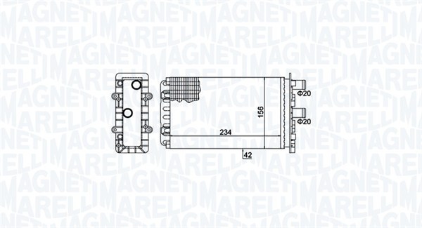 Теплообменник отопление салона MAGNETI MARELLI 350218475000