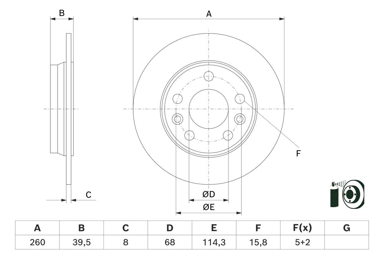 Тормозной диск BOSCH 0 986 479 H69
