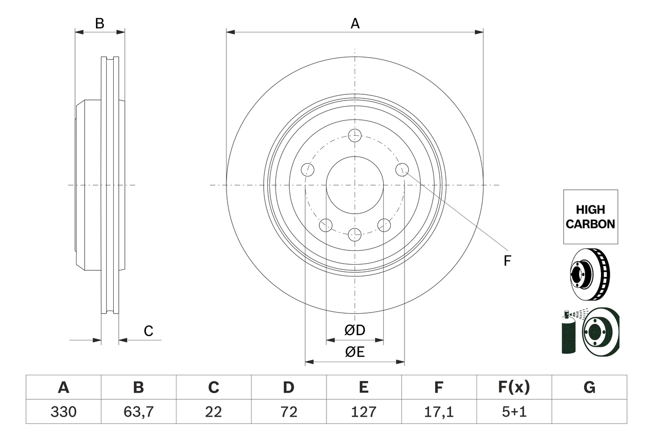 Тормозной диск BOSCH 0 986 479 G87