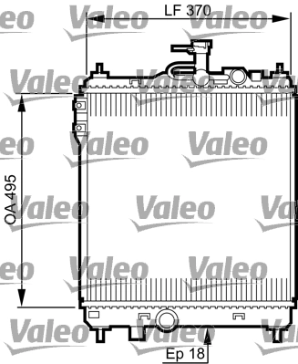 Радиатор охлаждение двигателя VALEO 734914