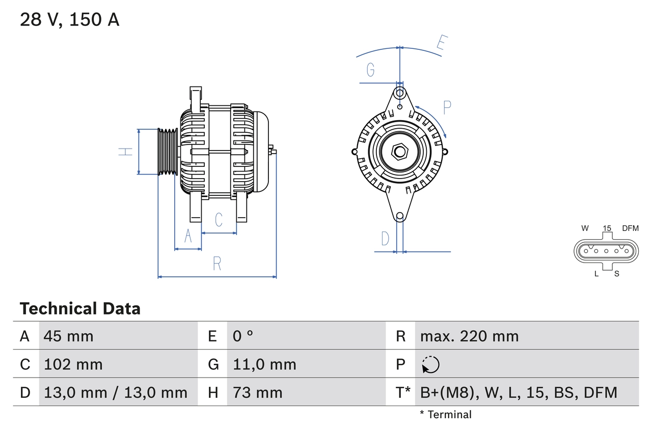 Генератор BOSCH 0 986 084 470