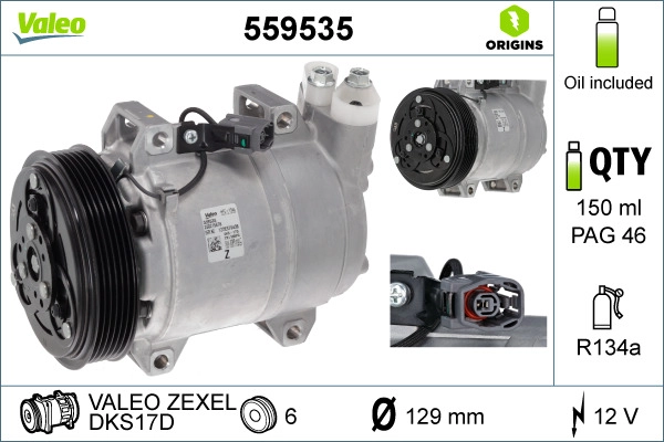 Компрессор кондиционер VALEO 559535