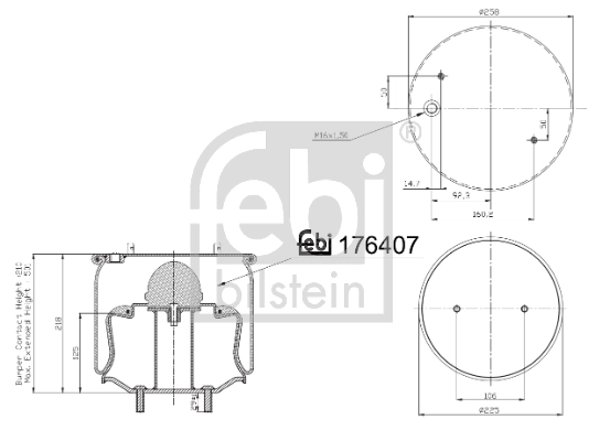 Кожух пневматической рессоры FEBI BILSTEIN 176407